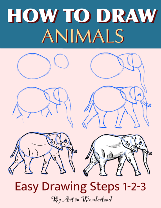 HOW TO DRAW ANIMALS - Easy Drawing Steps 1-2-3