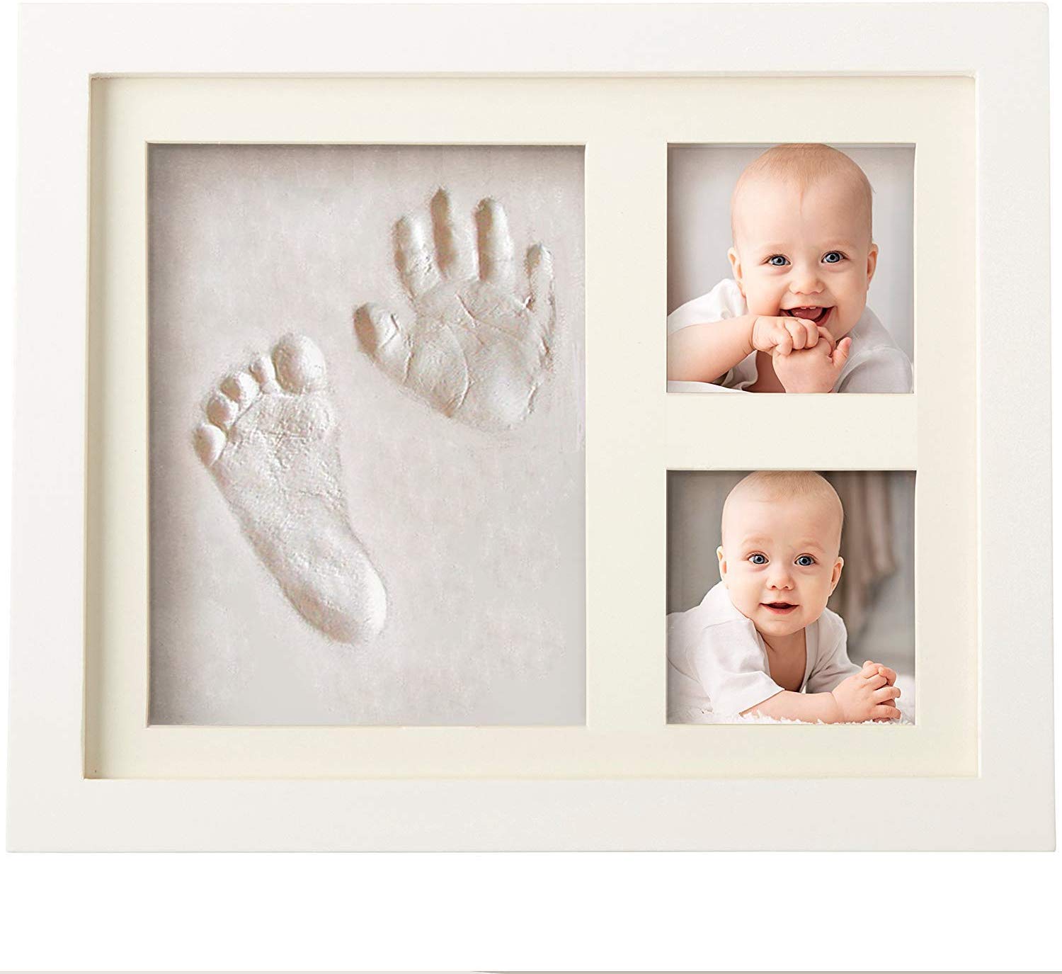 Bubzi Co Baby Footprint & Handprint Kit & Matching White Noise Owl Soother - Baby Girl Gifts & Baby Boy Gifts, Unique Baby Shower Gifts, Personalized Baby Gifts for Baby Registry & Nursery Decor