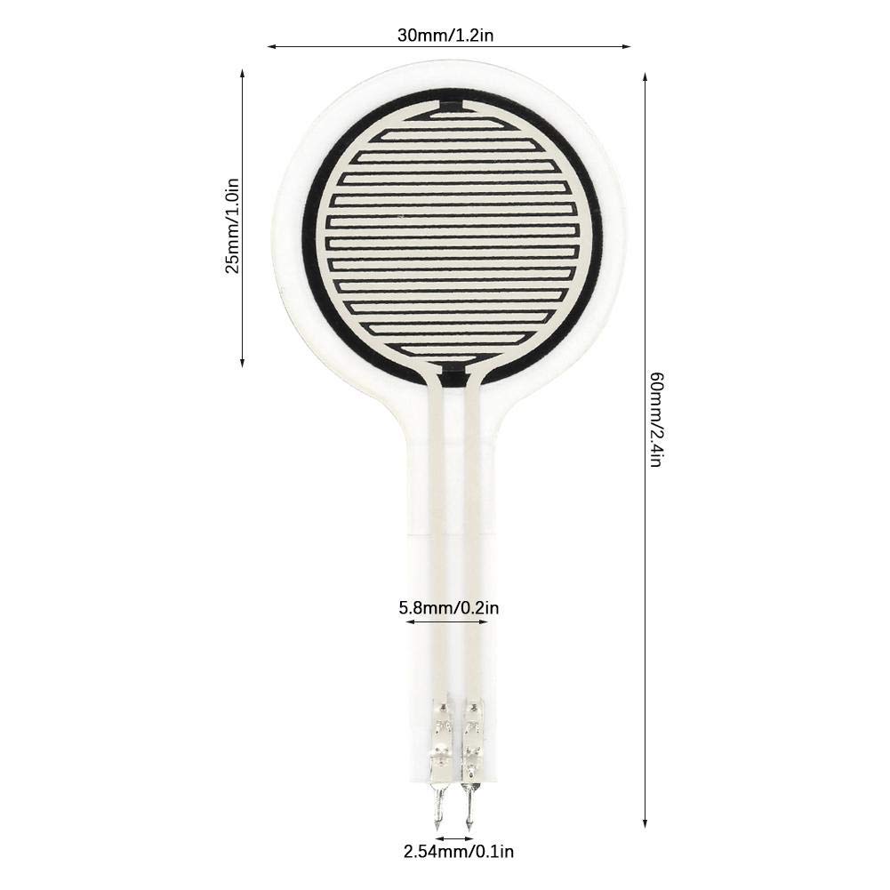 Sensing Resistor, 0~30KG Thin Film Pressure Sensor Force Sensor Diameter 30mm for Detect and Measure