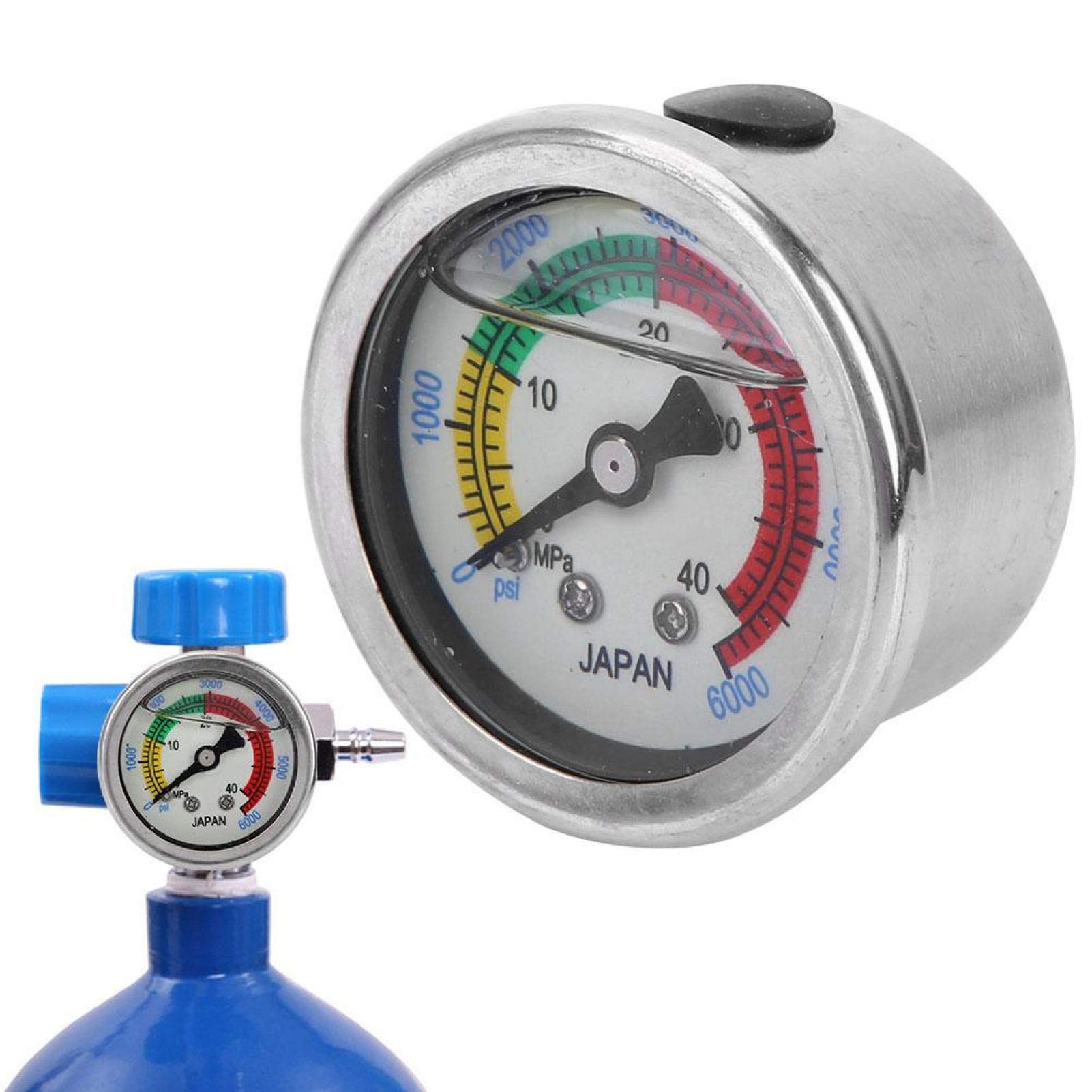 Air Pump Pressure Gauge Diving Manometer Measure 0-6000PSI 0-40MPa