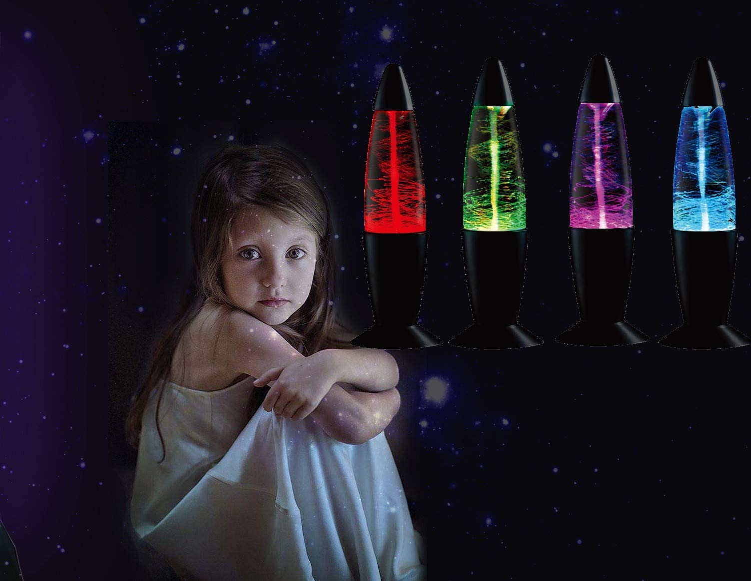 Lightahead LED Tornado Light 7 Color Changing Twister Vortex Water Lava Lamp