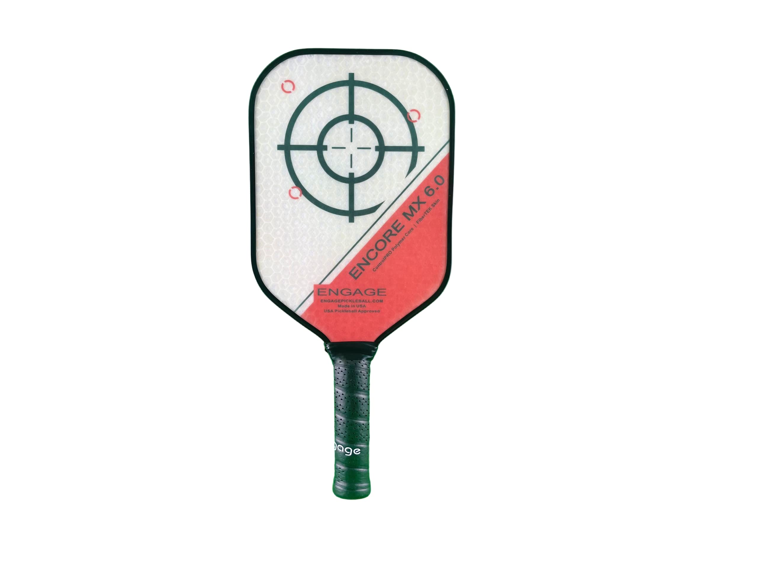 Engage Pickleball Encore MX 6.0 Pickleball Paddle - Pickleball Paddles with Thick Polymer Core - USAPA Approved Pickleball Paddles Pickleball Rackets for Adults - Lite (Red)