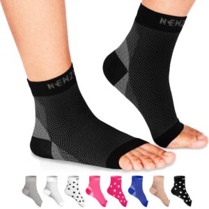 newzill plantar fasciitis socks with arch support, best 24/7 foot care compression sleeve, eases swelling & heel spurs, ankle brace support, increases circulation (xxl, black)