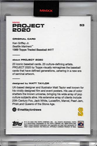 Topps Project 2020 Baseball Card #53 1989 Ken Griffey Jr. by Matt Taylor - Only 4,236 made!