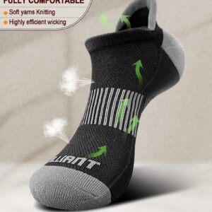 BULLIANT Socks For Women 6Pairs, Womens Athletic Running Ankle Socks No Show With Full Cushioned Sole