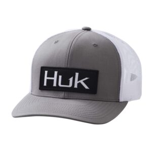 huk men's huk'd up angler anti-glare fishing hat, sharkskin, 1