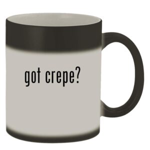 Knick Knack Gifts got crepe? - 11oz Magic Color Changing Mug, Matte Black