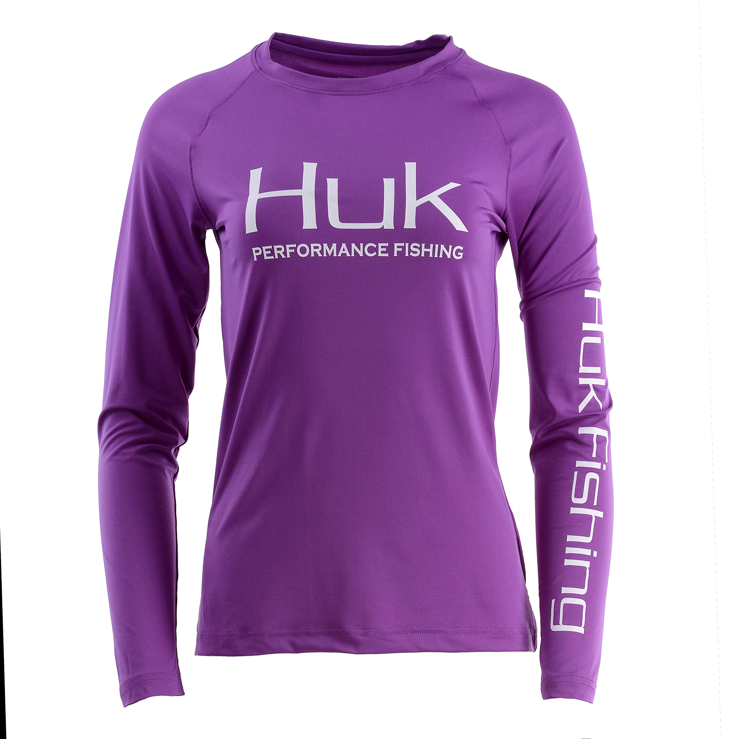 HUK Women's Pursuit Long Sleeve Performance Shirt + Sun Protection, Fishing-Pink Lady, X-Large