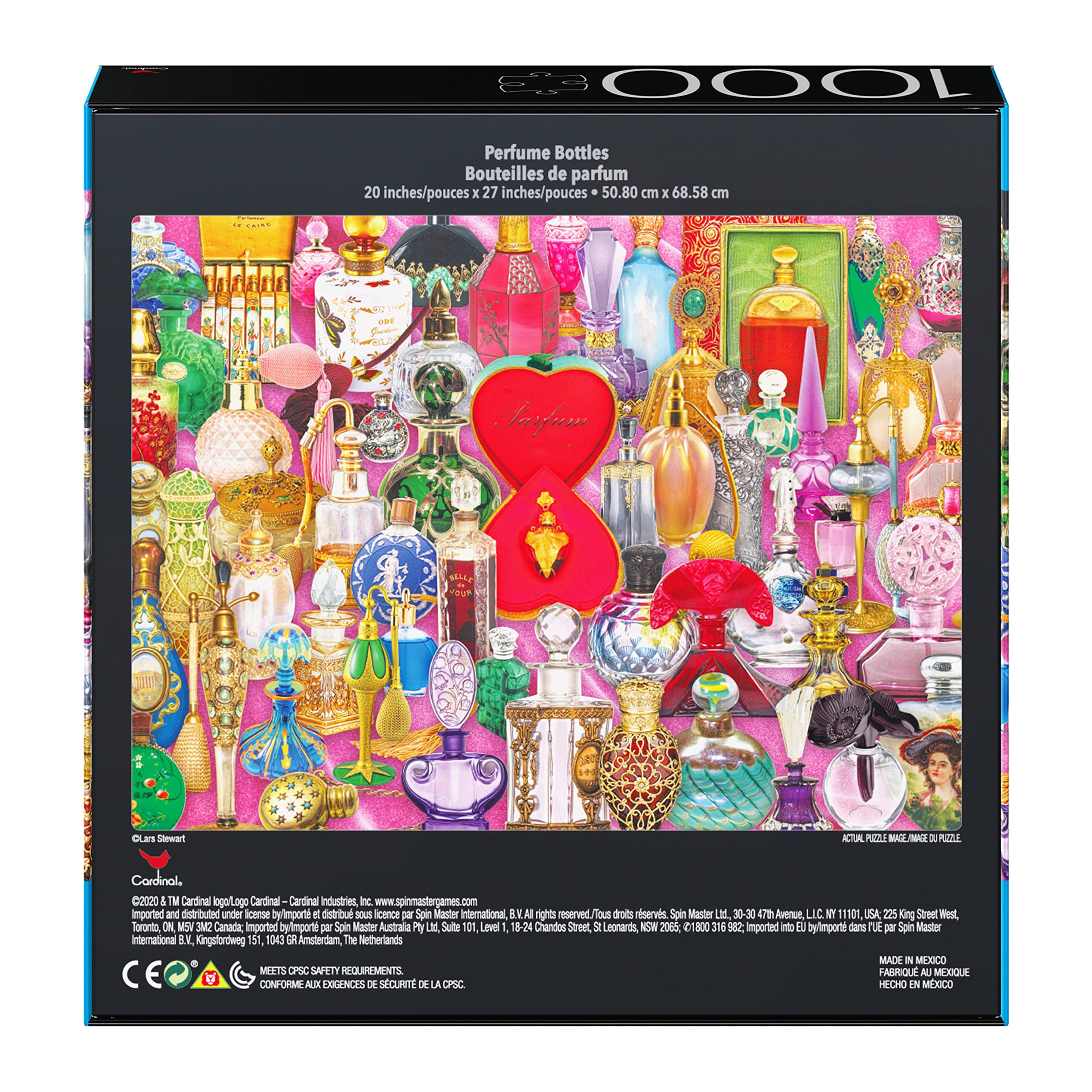 2-Pack of 1000-Piece Jigsaw Puzzles, for Adults, Families, and Kids Ages 8 and Up, Perfume Bottles and Craft Beer Bottles