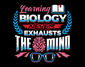 learning biology never exhausts the mind quote - science classroom wall print