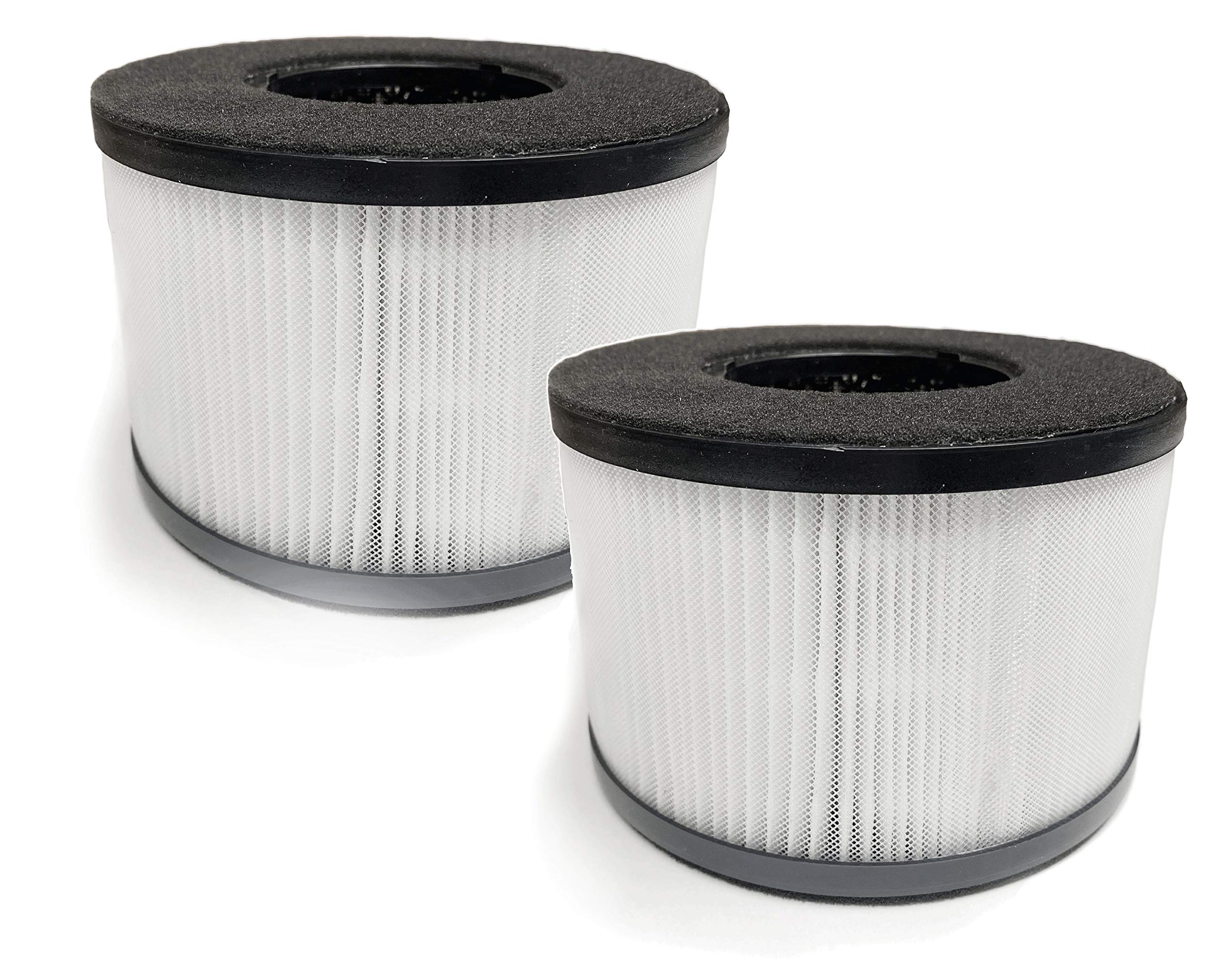 Nispira True HEPA Carbon Filter Replacement Compatible with Partu BS-03 HEPA Air Purifier, 2 Packs