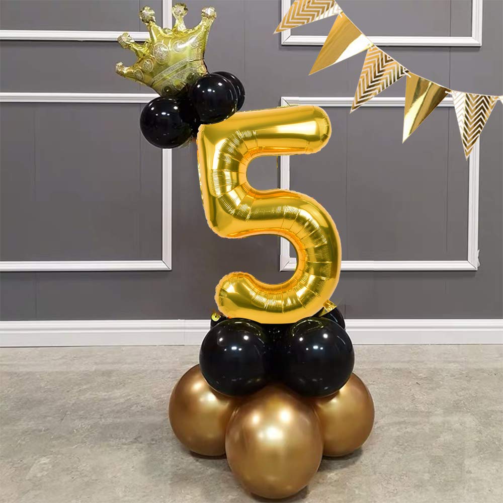 TONIFUL 40 Inch Gold Large Numbers Balloon 0-9 Birthday Party Decorations,Foil Mylar Big Number Balloon Digital 2 for Birthday Party,Wedding, Bridal Shower Engagement Photo Shoot, Anniversary