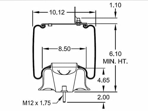 2 pack of TORQUE Air Spring Bag for Volvo Trucks (Replaces Firestone 8829, W01-358-8829 & Goodyear 1R12-405, Volvo 20505399) (2 x TR8829)