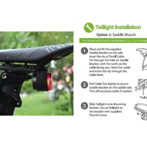 Wireless Bike Alarm w/Smart Taillight: Anti-Theft Alarm w/Remote; Auto On/Off Taillight w/New Burst Strobe Mode for Daytime; Deceleration Warning; Wireless Electric Horn & Bike Finder.