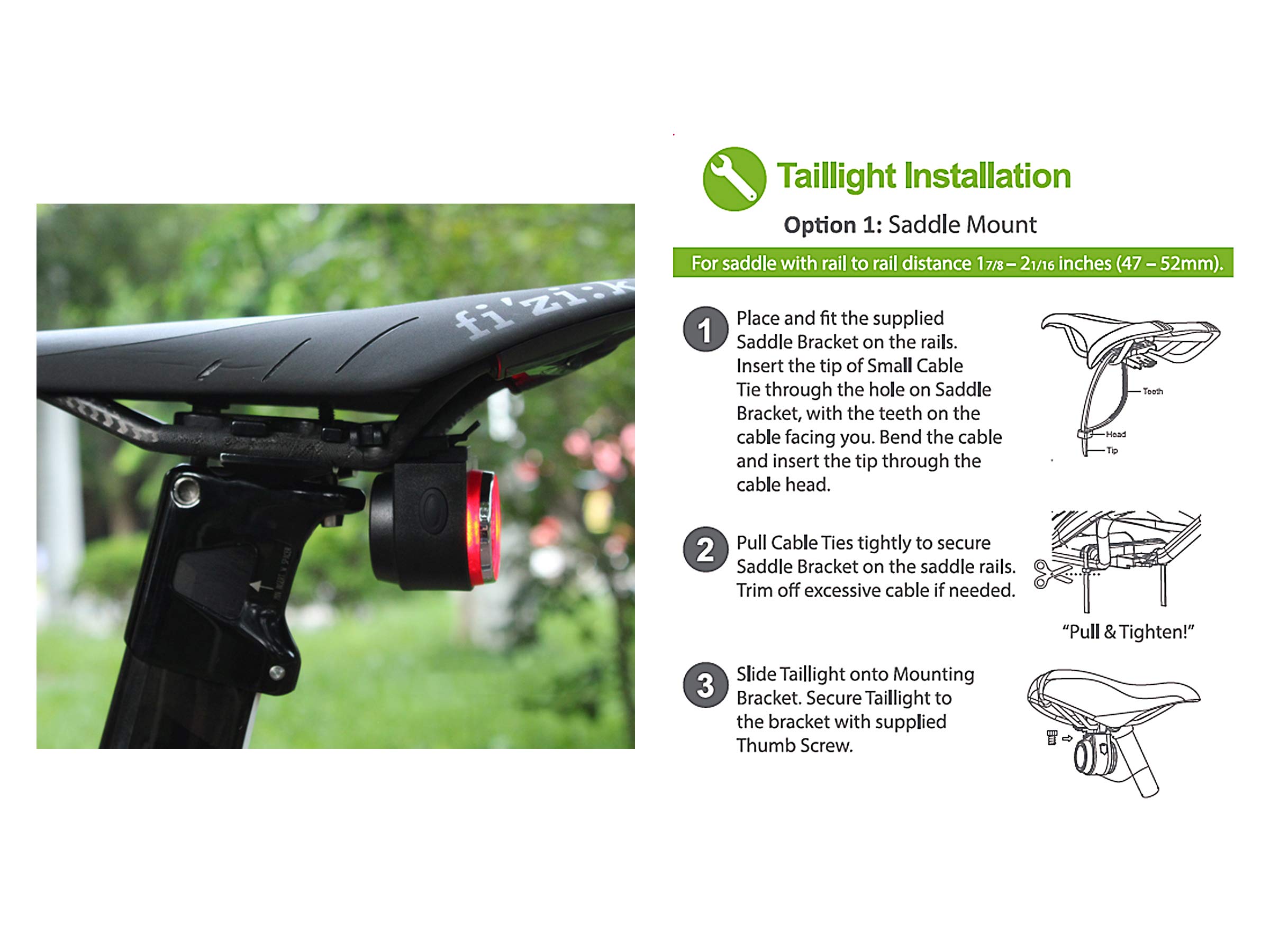 Wireless Bike Alarm w/Smart Taillight: Anti-Theft Alarm w/Remote; Auto On/Off Taillight w/New Burst Strobe Mode for Daytime; Deceleration Warning; Wireless Electric Horn & Bike Finder.