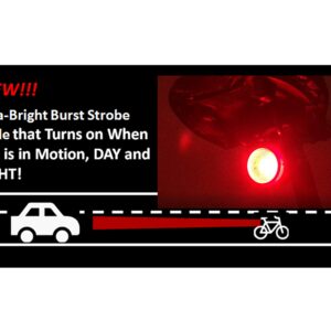 Wireless Bike Alarm w/Smart Taillight: Anti-Theft Alarm w/Remote; Auto On/Off Taillight w/New Burst Strobe Mode for Daytime; Deceleration Warning; Wireless Electric Horn & Bike Finder.