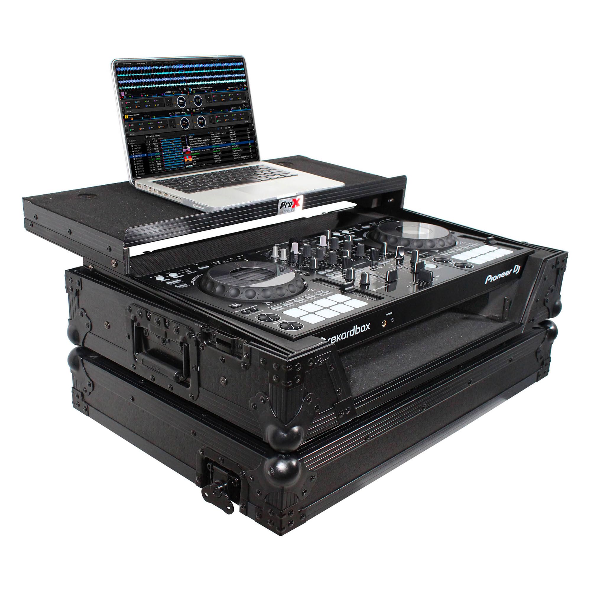 ProX XS-DDJ800-WLT-BL Flight Case for Pioneer DJ Controllers - Black on Black