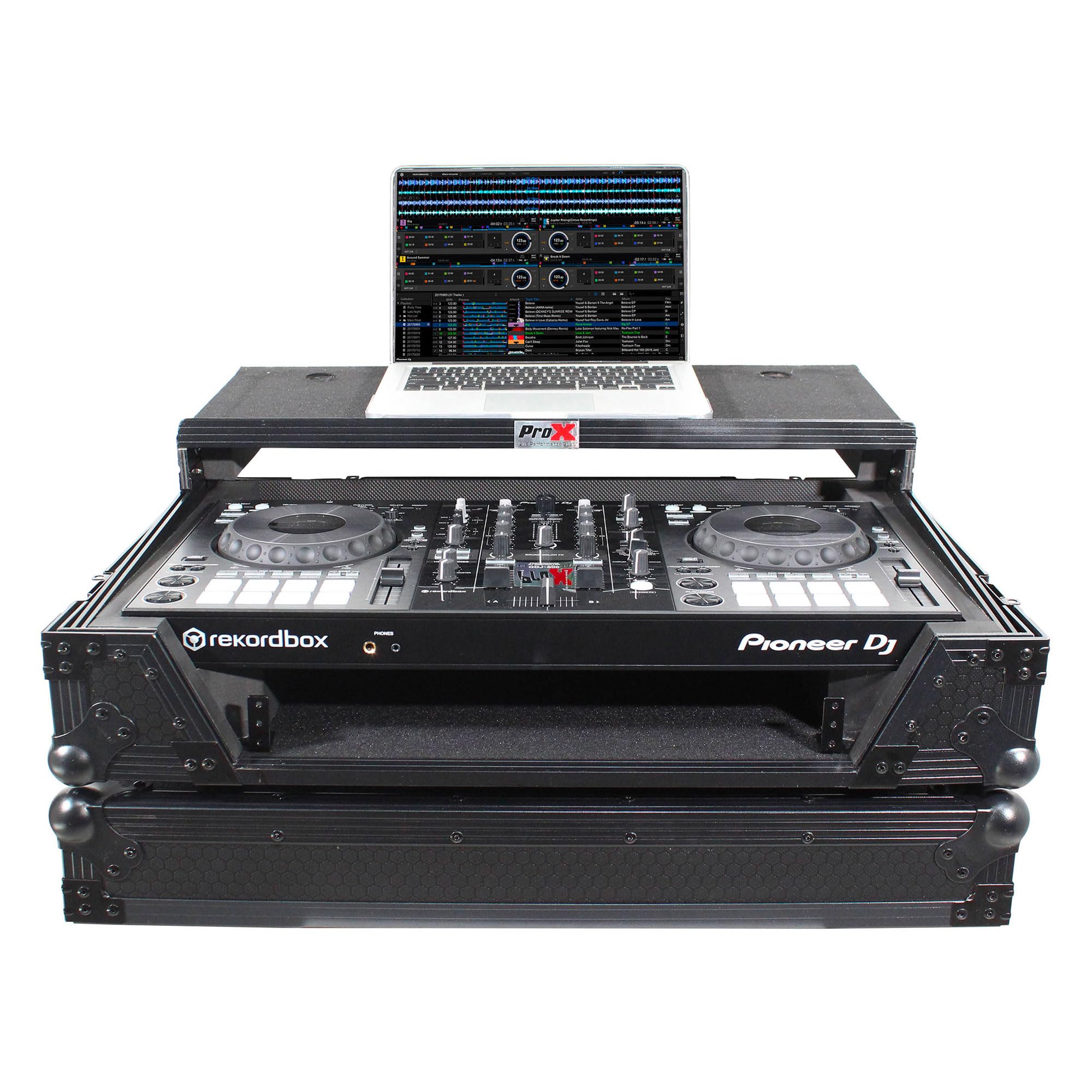 ProX XS-DDJ800-WLT-BL Flight Case for Pioneer DJ Controllers - Black on Black