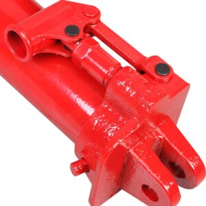 Big Red 3 Ton Hydraulic Long Ram Jack with Single Piston Pump and Clevis Base (Fits: Garage/Shop Cranes, Engine Hoists, and More) w/Handle, Red, A41417R