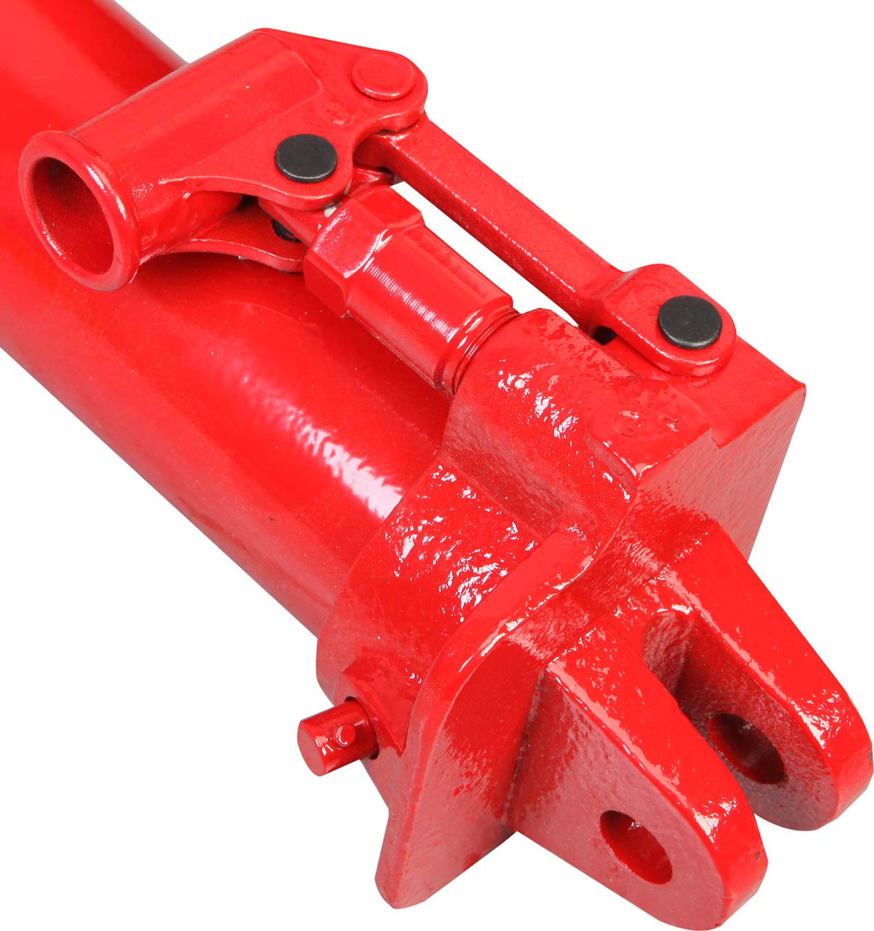 Big Red 3 Ton Hydraulic Long Ram Jack with Single Piston Pump and Clevis Base (Fits: Garage/Shop Cranes, Engine Hoists, and More) w/Handle, Red, A41417R