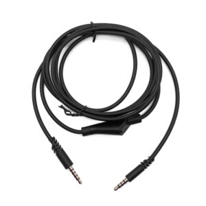 meijunter replacement inline mute cable for astro a10/a40/a30/a50/logitech g233/g433 wired gaming headset, 2m/6.6 ft