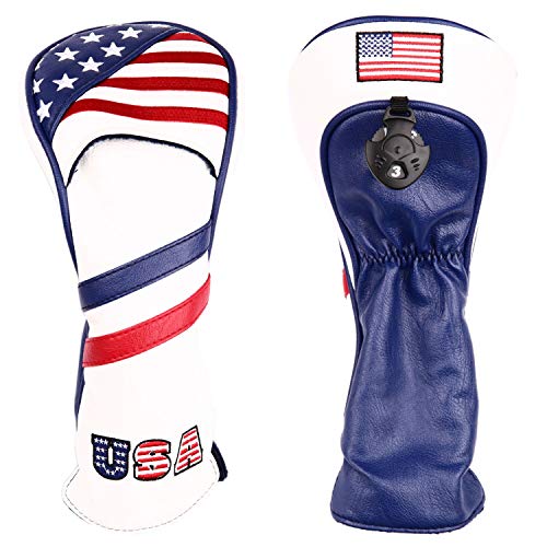 4pcs/Set 1 3 5 UT Golf Head Covers USA Stars and Stripes Driver Fairway Wood Hybrid Head Covers