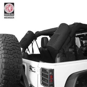 Hooke Road Wrangler Roll Bar Mount Storage Bag for Jeep Wrangler JK JL 07-24 - Pairs