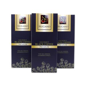 3 boxes (30 sachets/box)nugano ganoderma black coffee with 100% certified ganorderma reshi extract
