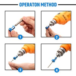 5 Pieces Magnetic Screw Ring Bit Magnetizer Ring Metal Magnetizer Screw, Removable for 1/4 Inch/ 6.35 mm Hex Screwdriver and Power Bits (Blue)