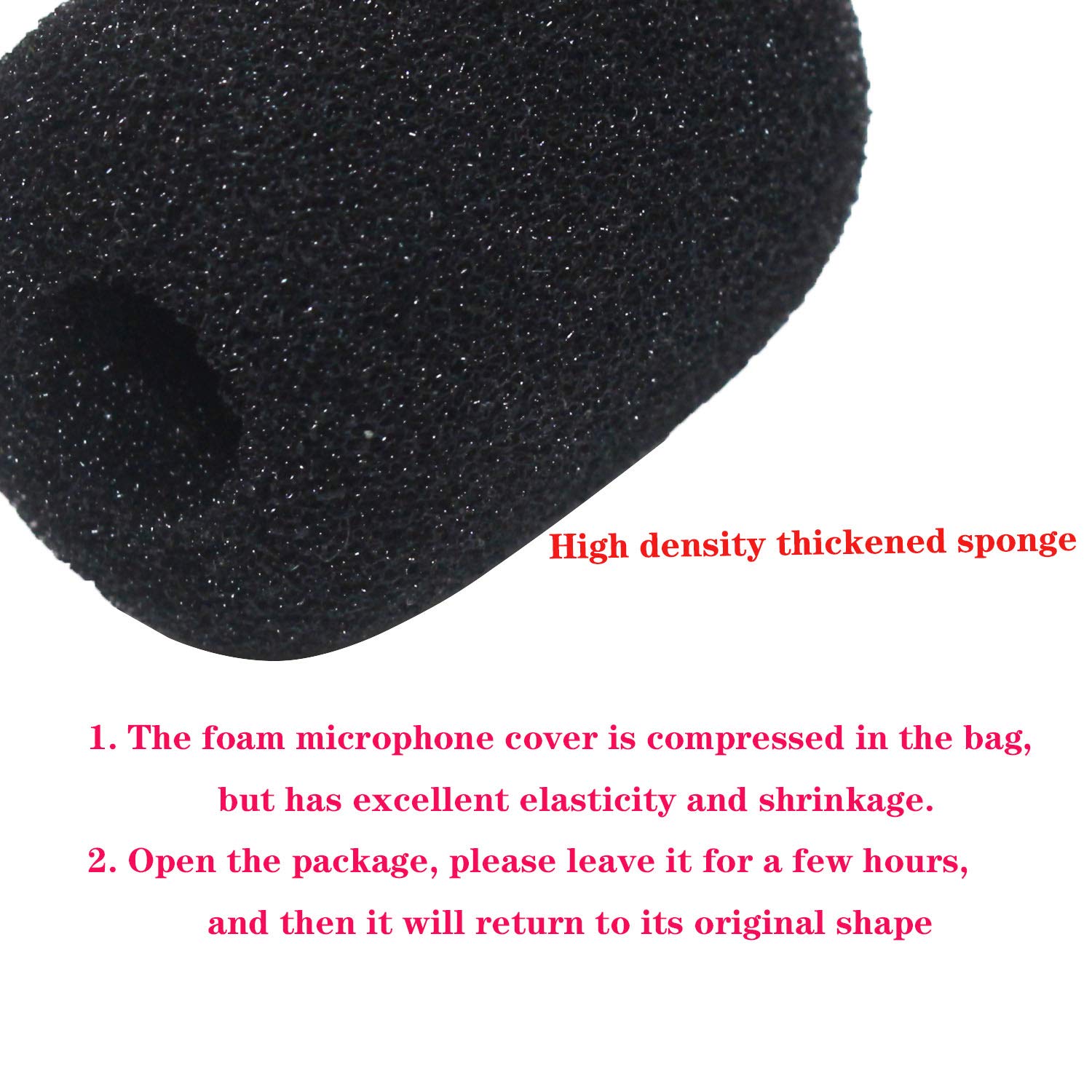 30 Pack Black Mini Lapel Headset Microphone Windscreens Foam Cover