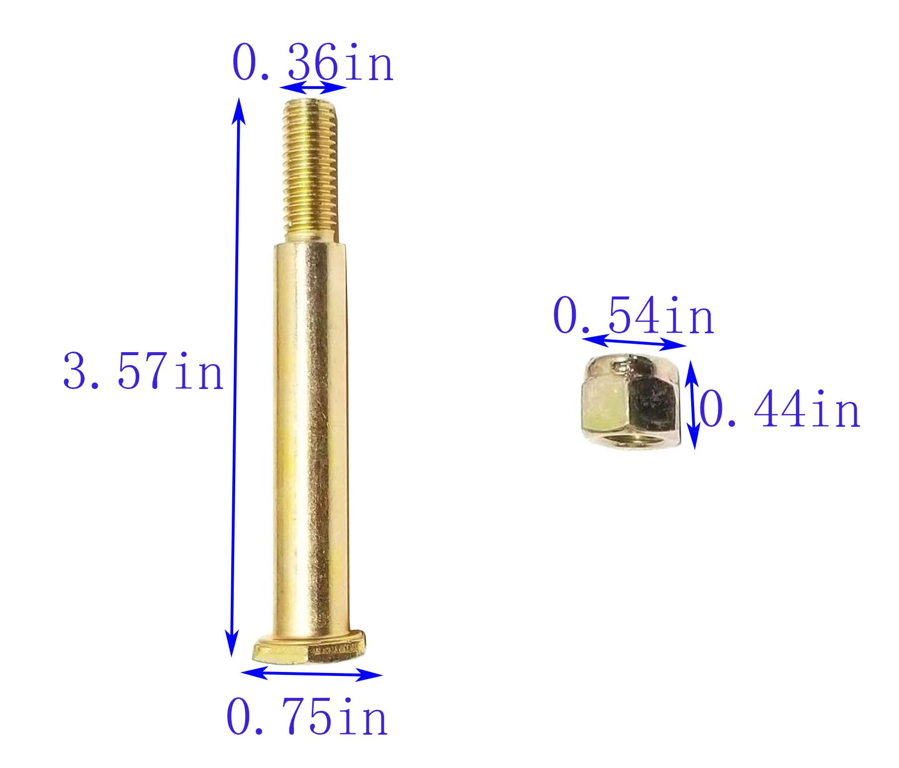 193406 Wheel Bolts and Lock Nuts Fits Cub Cadet Craftsman Husqvarna Replaces 193406 532193406 137644 184219 532137644 738-3056 938-3056 73930600 (4 Pack)