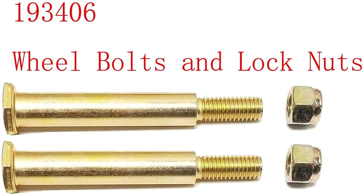 193406 Wheel Bolts and Lock Nuts Fits Cub Cadet Craftsman Husqvarna Replaces 193406 532193406 137644 184219 532137644 738-3056 938-3056 73930600 (4 Pack)