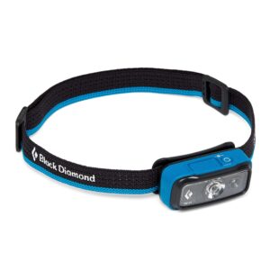 black diamond equipment spotlite 200 headlamp azul, battery powered led flashlight with multi-faceted optical lens, waterproof, digital lockout