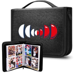 baseball card binder holder - football sports cards album trading sleeves protectors compatible with topps 2022, 400 pockets