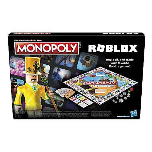 MONOPOLY: Roblox 2022 Edition Board Game, Buy, Sell, Trade Popular Roblox Experiences [Includes Exclusive Virtual Item Code]