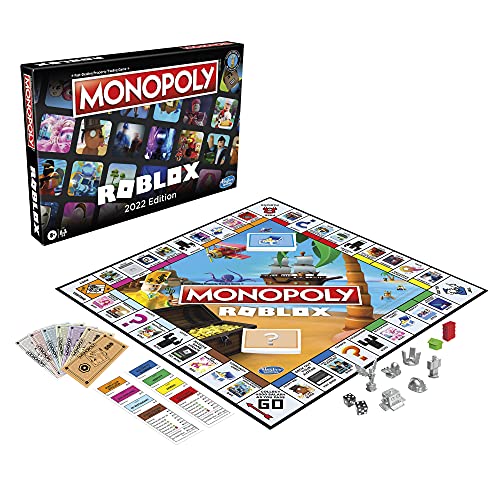 MONOPOLY: Roblox 2022 Edition Board Game, Buy, Sell, Trade Popular Roblox Experiences [Includes Exclusive Virtual Item Code]