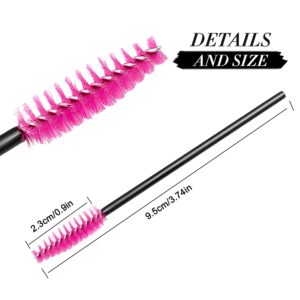 300 Pcs Disposable Mascara Wand Eyelash Brush for EyeLash Extension Supplie(Red)