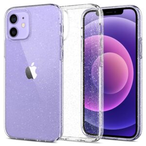 spigen liquid crystal glitter designed for iphone 12 case (2020) / designed for iphone 12 pro case (2020). - crystal quartz