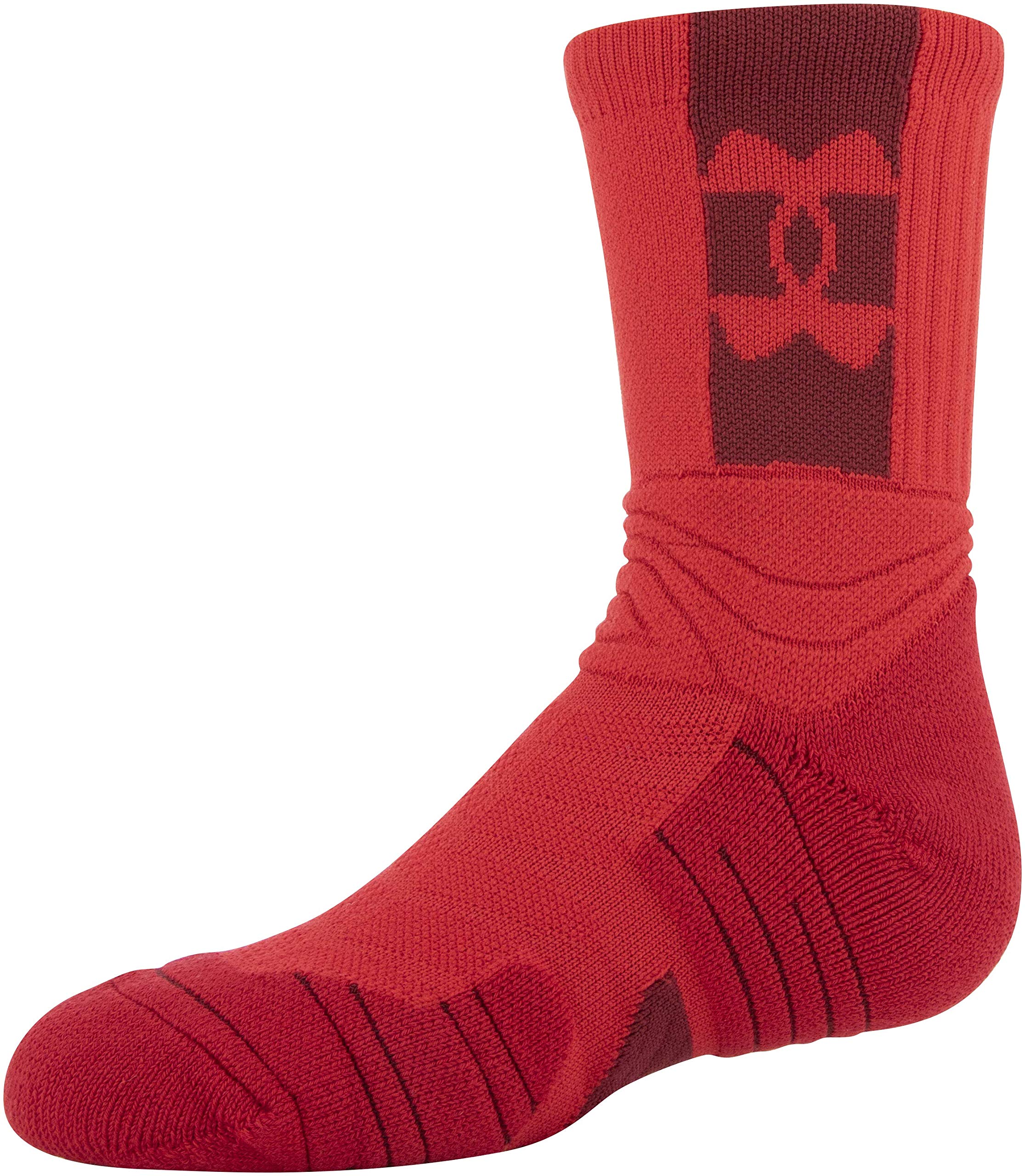 Under Armour Youth Playmaker Mid-Crew Socks, 1-Pair , Red/Cardinal , Small