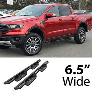 HD Ridez Running Boards Compatible with Ford Ranger 2019-2023 SuperCrew Cab 4-Door Drop Steps Stainless Steel Armor Nerf Bar Side Steps Side Bars