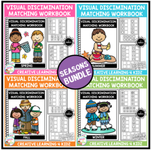 visual discrimination matching workbook - seasons bundle