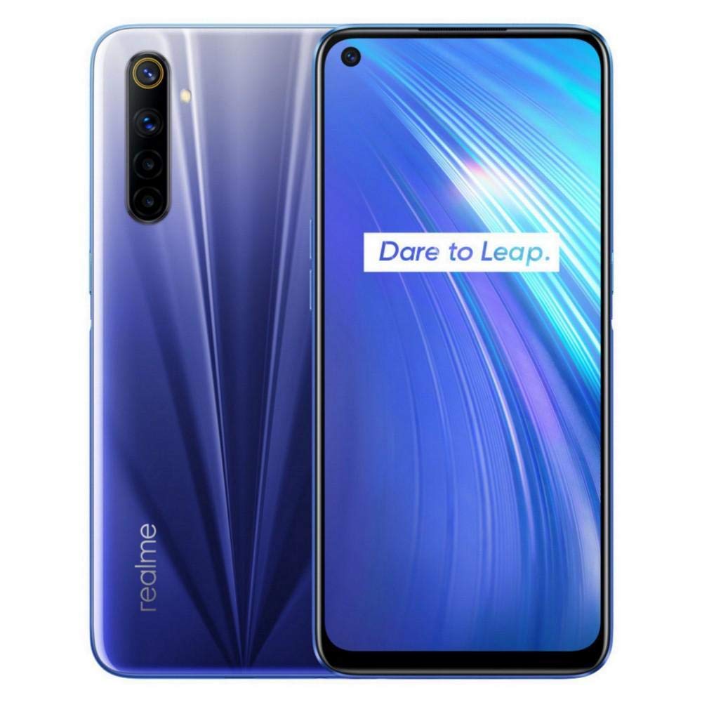 RealMe 6 128GB + 4GB RMX2001 6.5" Dual Sim 4G LTE Helio G970T Processor Quad Camera International Version -No Warranty (GSM Only, Not CDMA) (Comet Blue)