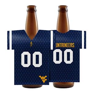 logo brands ncaa west virginia mountaineers unisex jersey coozie, one size, team color