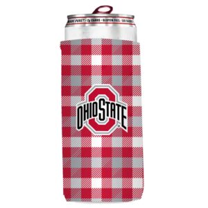 logo brands ncaa ohio state buckeyes unisex slim can coozie, one size, team color