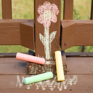 READY 2 LEARN Jumbo Sidewalk Chalk - Set of 20 in 9 Colors - Washable, Non-Toxic, Colored Chalk