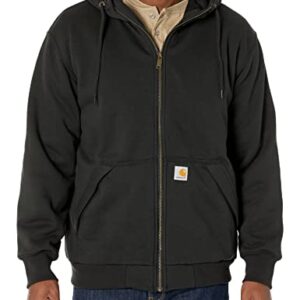 Carhartt Men's Rain Defender Loose Fit Midweight Thermal-Lined Full-Zip Sweatshirt, Black, X-Large