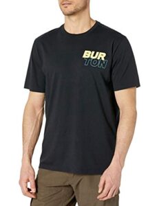 burton mens rockview short sleeve t-shirt, true black, small
