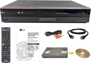 lg vhs to dvd recorder vcr combo w/ remote, hdmi (renewed)