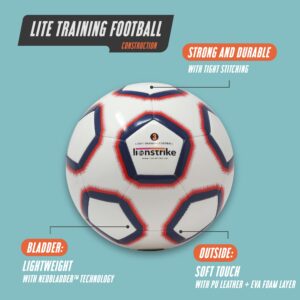 Lionstrike Lite Soccer Ball - Size 3 | Ages 2-4 | Indoor/Outdoor Training | Skill Practice & Confidence Boost | Boys, Girls (Orange)