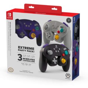 PowerA Extreme Party Pack Wireless Controller for Nintendo Switch - GameCube Style: 3 Pack - Nintendo Switch (Only at Amazon)